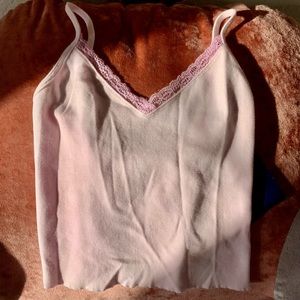 NICOLETTE LACE TANK (PINK): XS/S